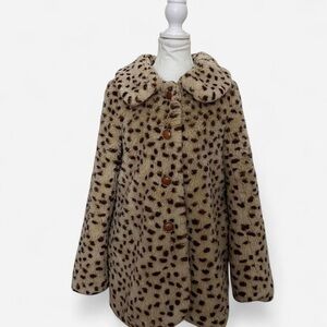 Atmosphere Brown and Cream Faux Fur Jacket